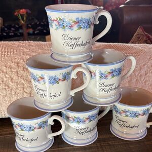 German Coffee Mugs! Priener Kaffeehaferl! 6!